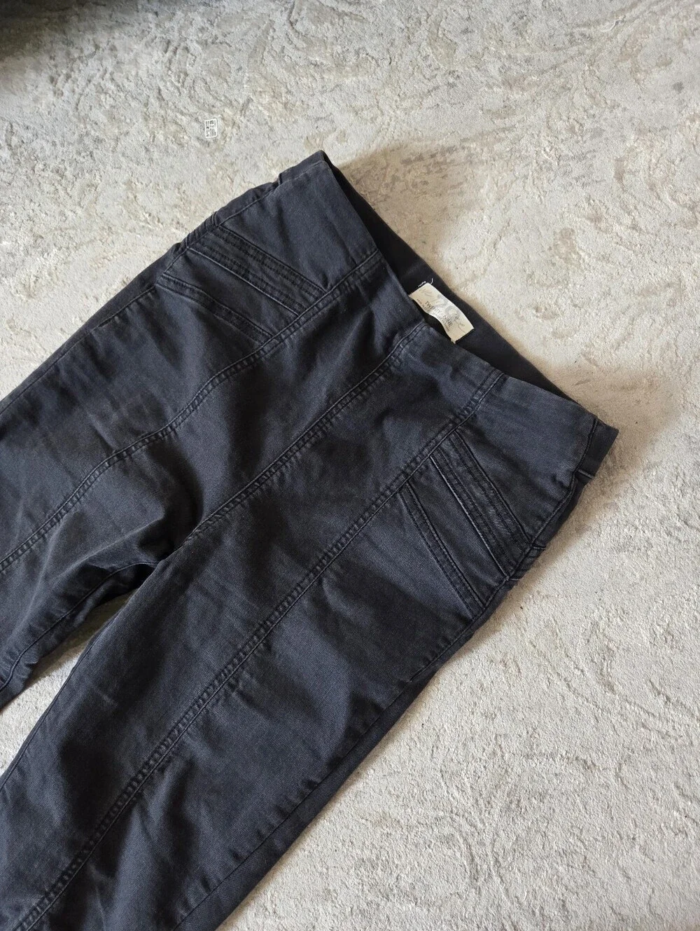 Free People Elastic Waist Black Skinny Jeans